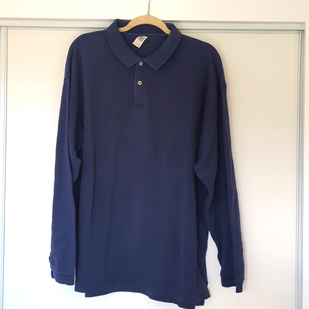 classic GAP long sleeve polo, navy blue, XL
